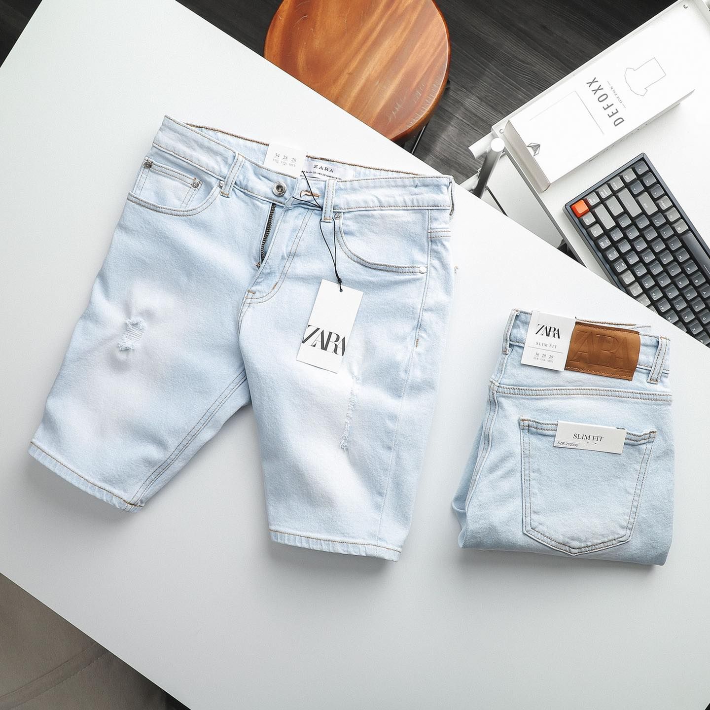 Quần Short jean ZARA