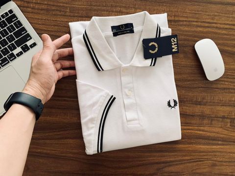 Polo nam cộc tay Fred Perry cổ kẻ viền