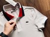 Polo LACOSTE trơn kẻ cổ