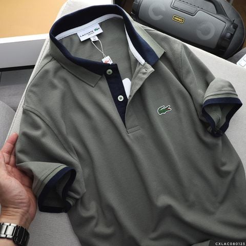 Áo Polo Lacoste cổ viền màu