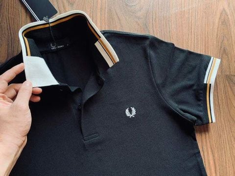 Polo Fred perry trơn kẻ cổ 3 màu