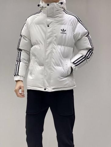 Áo khoác phao Adidas tay kẻ sọc