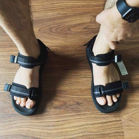 Dép Sandals LCST kẻ trắng