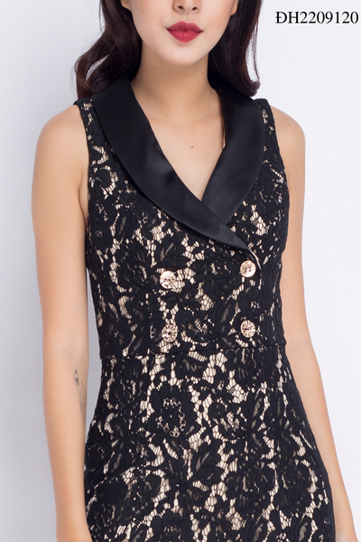 Đầm ren cổ vest ĐH2209120