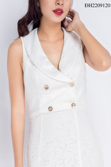 Đầm ren cổ vest ĐH2209120