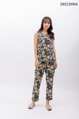 Bộ dài không tay lá nhiều màu DH220968