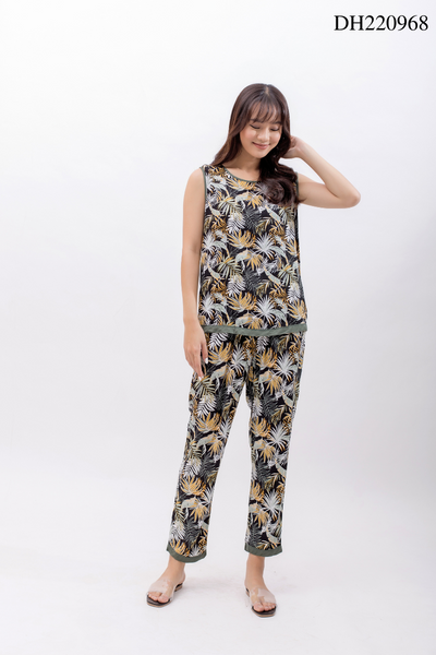 Bộ dài không tay lá nhiều màu DH220968