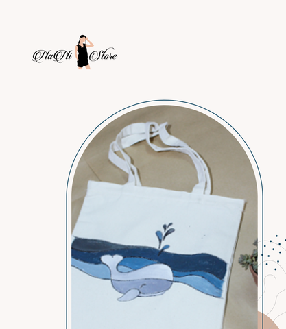 Túi họa tiết cá heo dưới biển