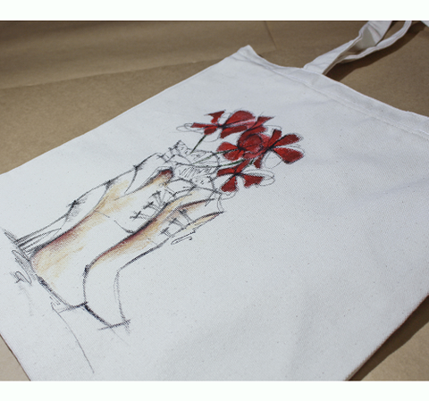 Túi họa tiết đôi guốc hoa