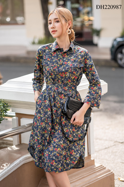 Đầm sơ mi hoa Nani Store ĐH220987
