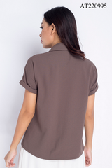 Áo sơ mi công sở nâu AT220995
