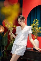 Đồ bộ đùi có tay hoa thùy chi NH221202