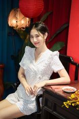 Đồ bộ đùi có tay hoa thùy chi NH221202