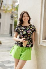 Bộ đùi thiết kế áo rút dây xanh lá