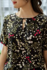 Đồ bộ đùi thiết kế có tay đan dây phối màu đen