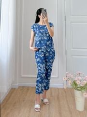 Đồ bộ dài có tay cánh tiên hoa tầm xuân