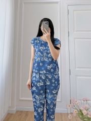 Đồ bộ dài có tay cánh tiên hoa tầm xuân