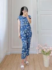 Đồ bộ dài có tay cánh tiên hoa tầm xuân