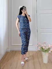 Đồ bộ dài có tay cánh tiên hoa thạch thảo