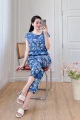 Đồ bộ dài có tay cánh tiên hoa tầm xuân