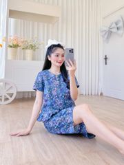 Đồ bộ lửng thiết kế có tay nhún bèo hoa 5 cánh