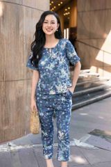 Đồ bộ dài có tay đan dây ngôi sao