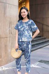 Đồ bộ dài có tay đan dây ngôi sao