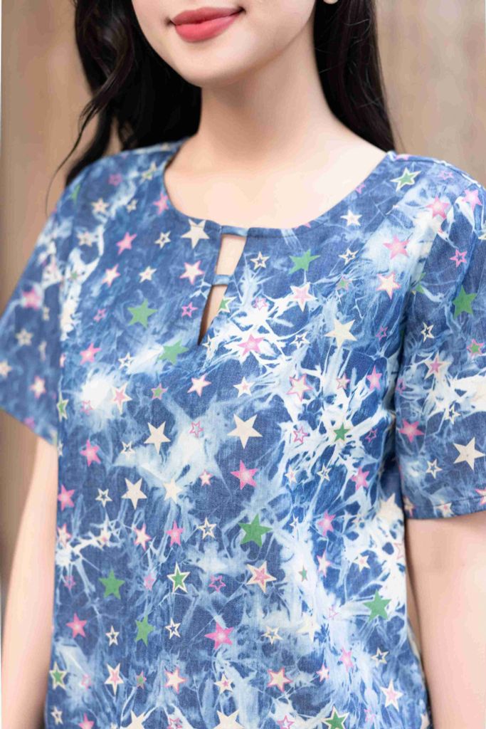 Đồ bộ dài có tay đan dây ngôi sao