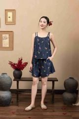 Đồ bộ đùi thiết kế 2 dây hoa đồng tiền