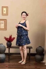 Đồ bộ đùi thiết kế 2 dây hoa đồng tiền