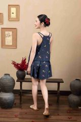 Đồ bộ đùi thiết kế 2 dây hoa đồng tiền