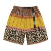 |ORDER|HIRATA AND MACRO LEOPARD PRINT STITCHING CASUAL SHORTS FG P408