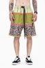 |ORDER|HIRATA AND MACRO LEOPARD PRINT STITCHING CASUAL SHORTS FG P408
