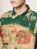 INF®️| ÁO KHOÁC SƠ MI DÀI TAY SỌC NHĂN IN HÌNH NHIỆT DÁNG RỘNG UNISEX INF 7090