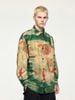INF®️| ÁO KHOÁC SƠ MI DÀI TAY SỌC NHĂN IN HÌNH NHIỆT DÁNG RỘNG UNISEX INF 7090