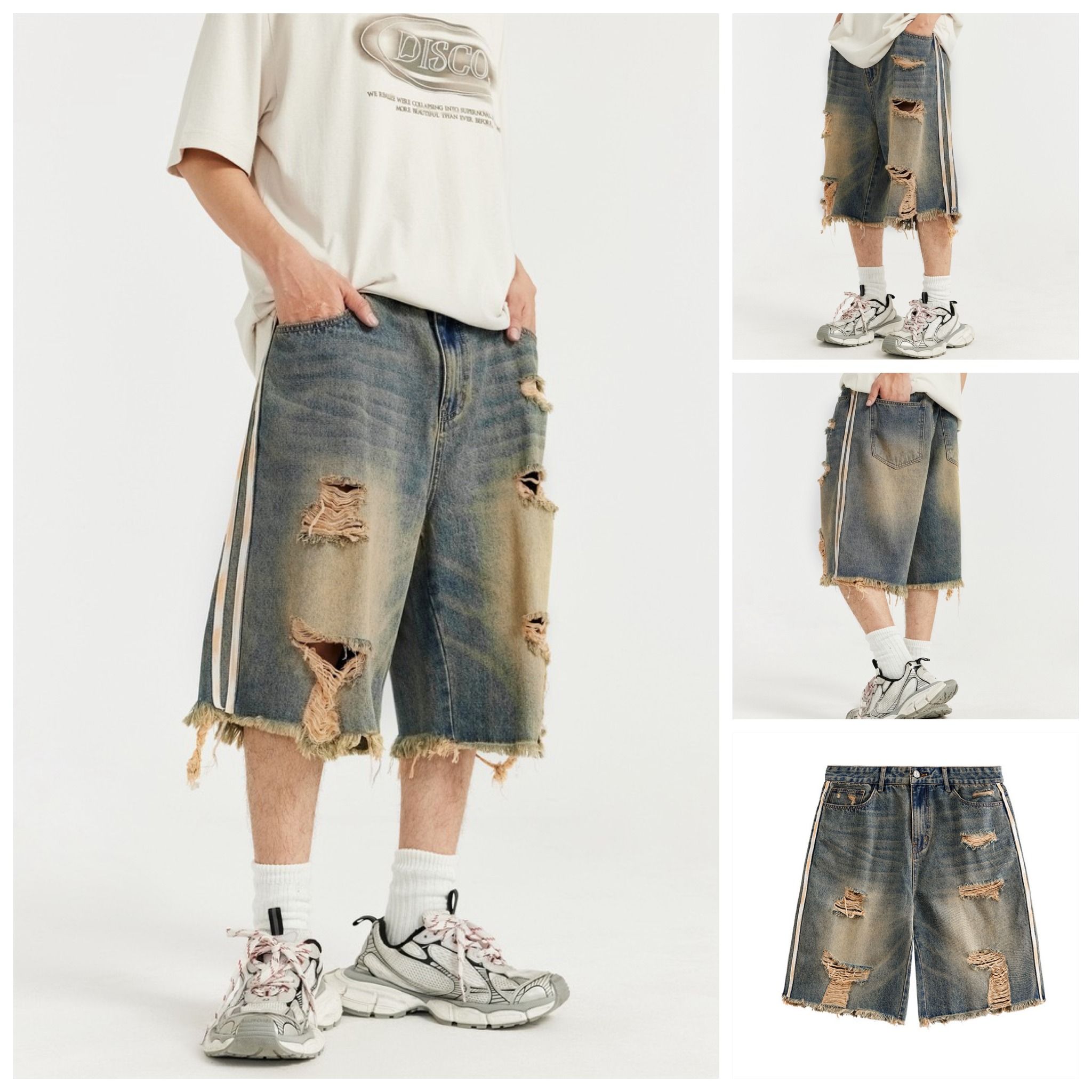 INF ™️| QUẦN SHORT DENIM HIP-HOP MÀI RÁCH INF 12584