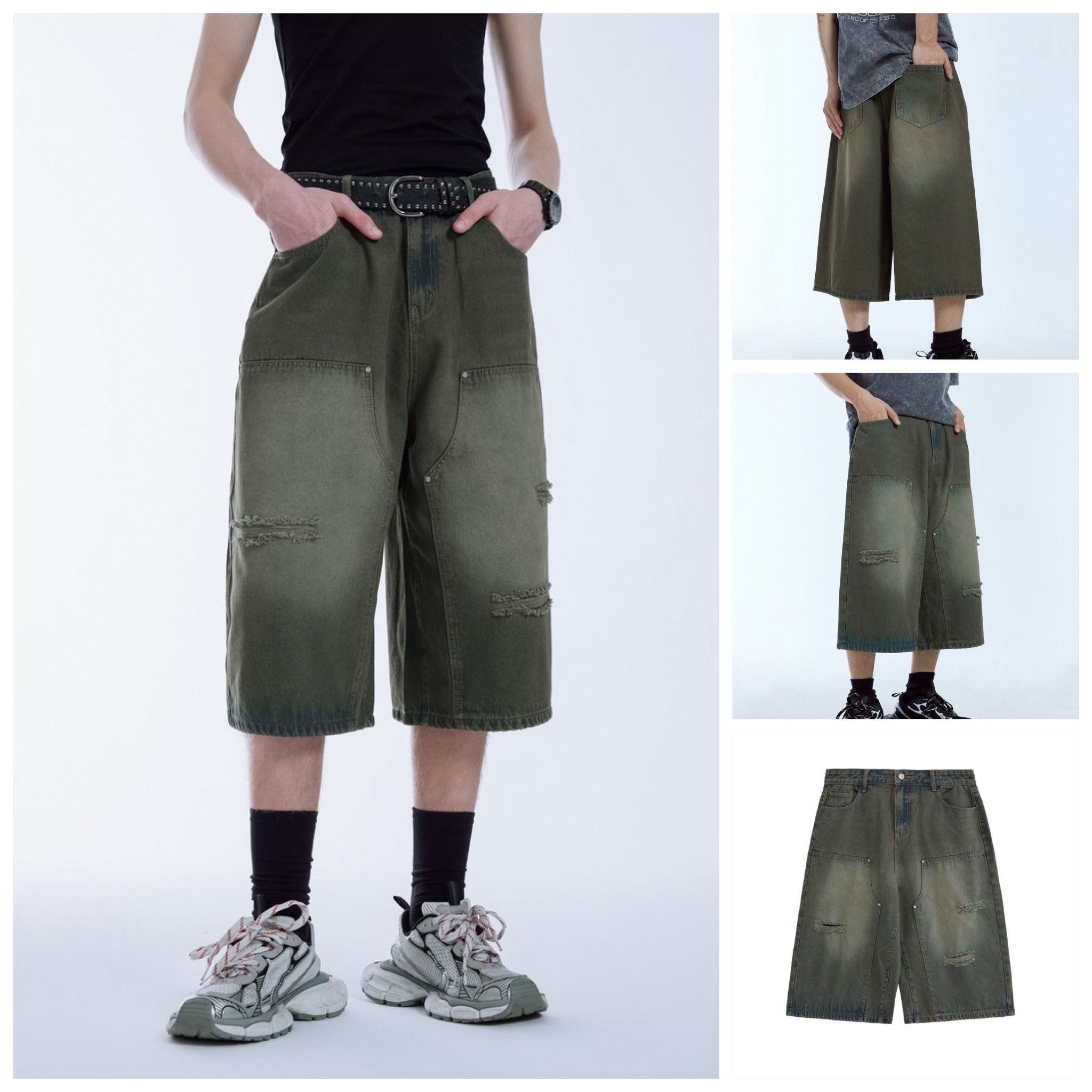 INF ™️| QUẦN SHORT DENIM HIP-HOP DÁNG RỘNG INF 12554