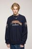 INF®️| ÁO SWEATER DỆT NGANG CỔ TRÒN THÊU CỔ ĐIỂN UNISEX INF 4390
