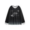 INF®️| ÁO THUN DÀI TAY DÁNG RỘNG IN KỸ THUẬT SỐ HOA VĂN DỌC UNISEX INF 3284