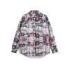 INF®️| ÁO KHOÁC SƠ MI DÀI TAY SỌC NHĂN IN HÌNH NHIỆT DÁNG RỘNG UNISEX INF 7100