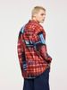INF®️| ÁO KHOÁC SƠ MI DÀI TAY SỌC NHĂN IN HÌNH NHIỆT DÁNG RỘNG UNISEX INF 7098