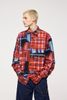INF®️| ÁO KHOÁC SƠ MI DÀI TAY SỌC NHĂN IN HÌNH NHIỆT DÁNG RỘNG UNISEX INF 7098