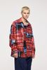INF®️| ÁO KHOÁC SƠ MI DÀI TAY SỌC NHĂN IN HÌNH NHIỆT DÁNG RỘNG UNISEX INF 7098