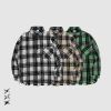 INF®️|  PLAID FRINGED SHIRTS UNISEX  INF 7032
