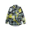 INF®️| ÁO KHOÁC SƠ MI DÀI TAY SỌC NHĂN IN HÌNH NHIỆT DÁNG RỘNG UNISEX INF 7093