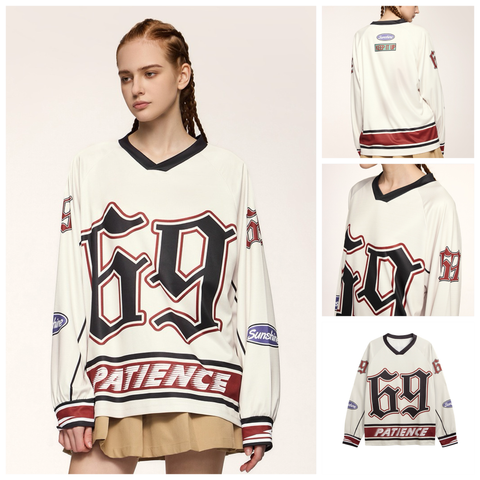 INF®️| ÁO THUN DÀI TAY DÁNG RỘNG IN KỸ THUẬT SỐ HOA VĂN DỌC UNISEX INF 3278