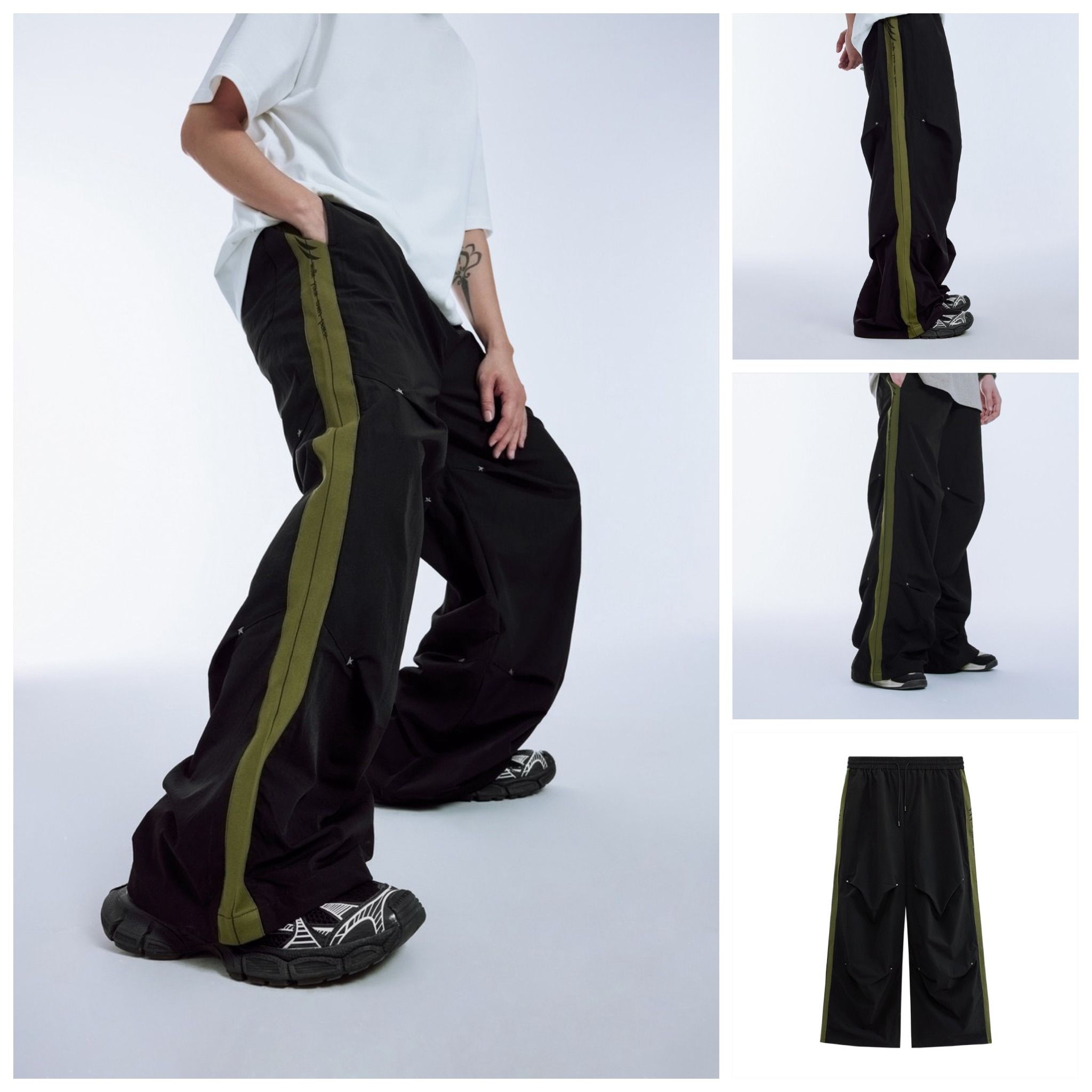 INF®️| QUẦN ỐNG RỘNG KẺ SỌC 2 BÊN THỂ THAO INF 12571