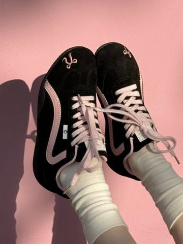 CATSOFA ™️| GIÀY SNEAKER EMOJI LAB NƠ MÀU ĐEN UNISEX CATSOFA CS25001