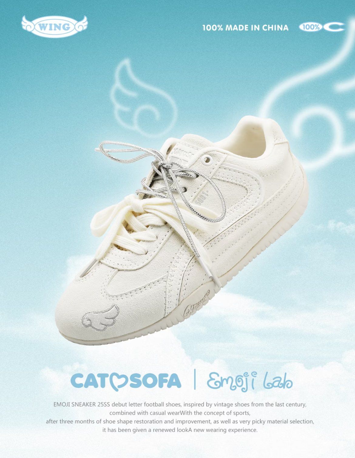CATSOFA ™️| GIÀY SNEAKER EMOJI LAB ANGEL UNISEX CAT&SOFA CS25001