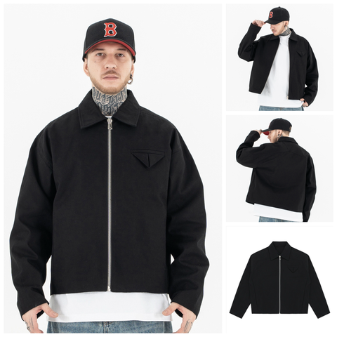FG®️| ÁO KHOÁC RETRO KHÓA KÉO UNISEX FG ZB361
